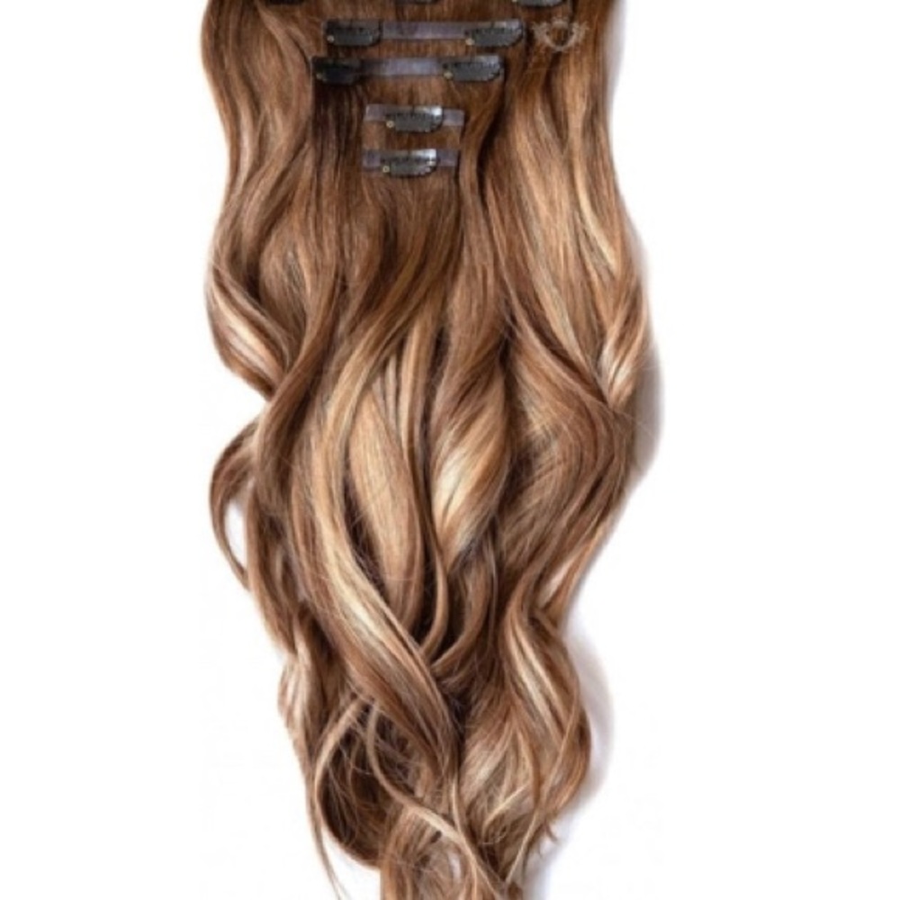 Foxy Locks Brondie Foxy Locks Brondie 16" Silk Clip In Human Hair Extensions new